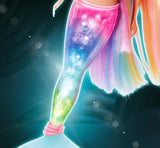 Steffi Love Magic Rainbow Mermaid, Mořská panenka s funkcí Magic Rainbow Light a extra dlouhými vlasy, 39 cm, věk 3+