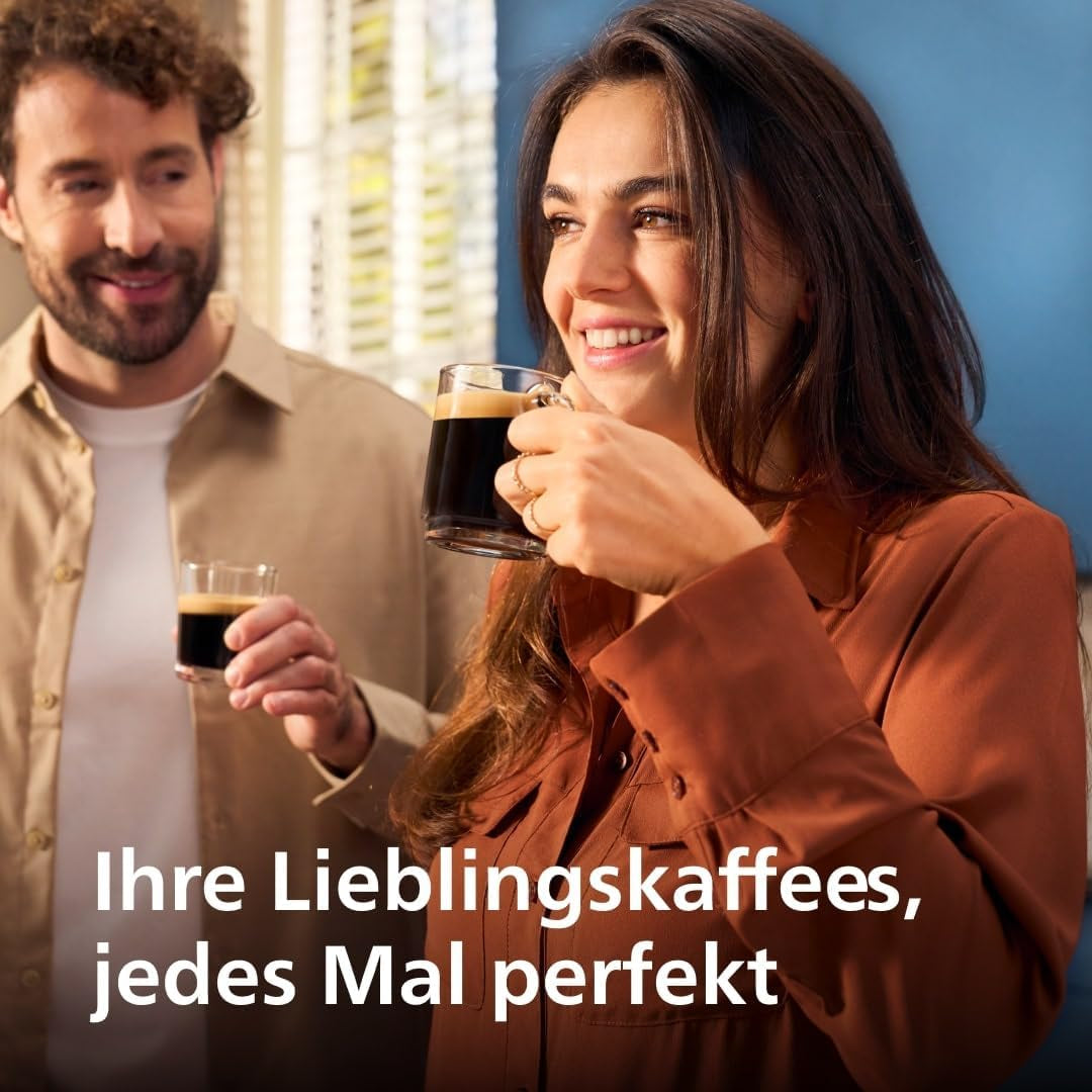 Automatický espresso kávovar PHILIPS řady 2200 - 2 kávové speciality, dotykový displej, klasický napěňovač mléka, keramický mlýnek, matná černá (EP2220/10)