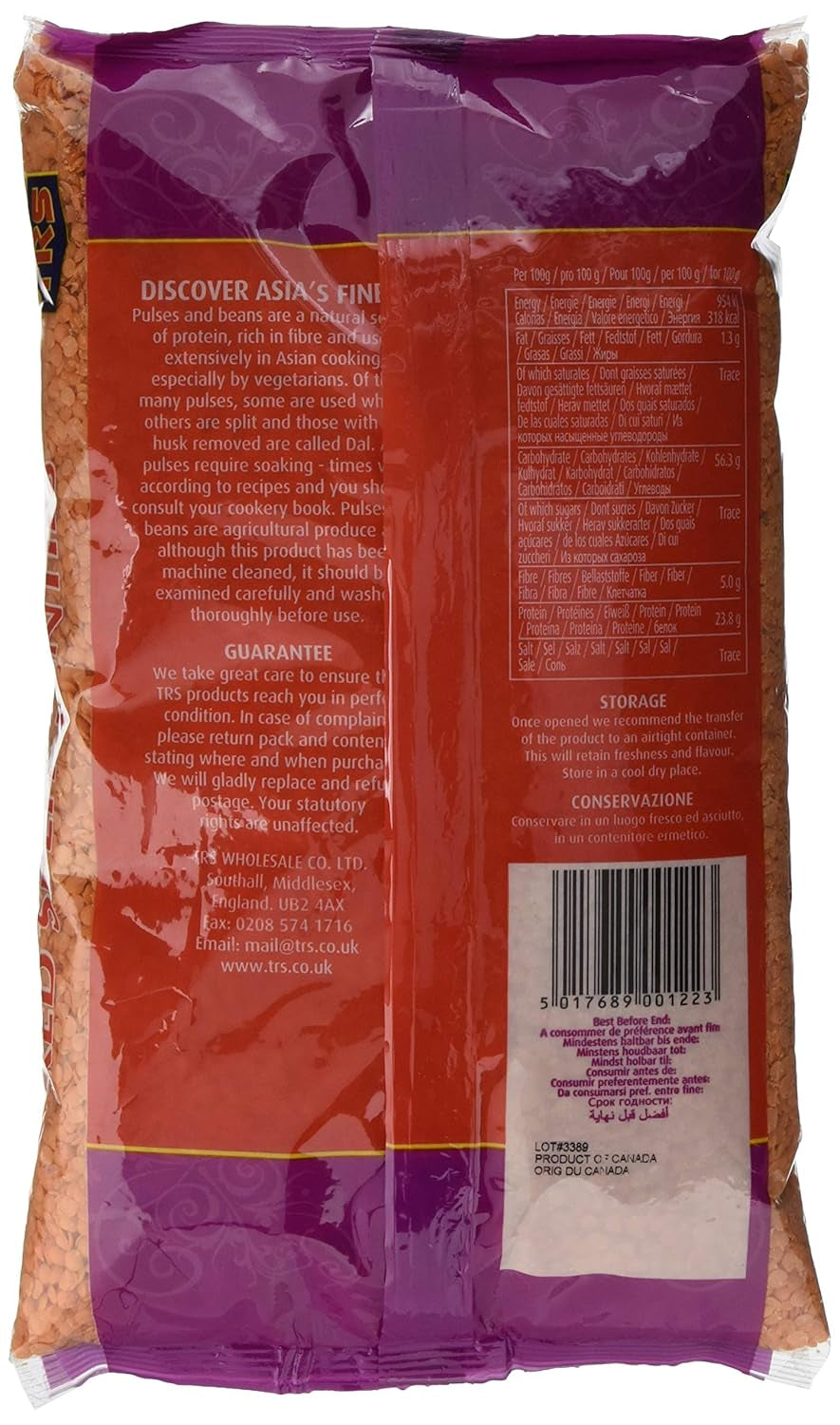 TRS – Červená čočka – (1 X 2 KG)