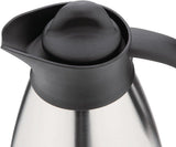 Olympia vakuový hrnek na mléko se šroubovacím uzávěrem, 500ml/17oz, nerezová ocel s černým víčkem, potisk mléka na boku, bufetové stanice na čaj a kávu, CL371