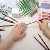 10 Stück Nailart Pinsel Set, štětce Braun Nail Art Pinsel Nageldesign Pinselfür Gelnägelfür Heimwerker Maniküre Salon Zuhause Set pinsel