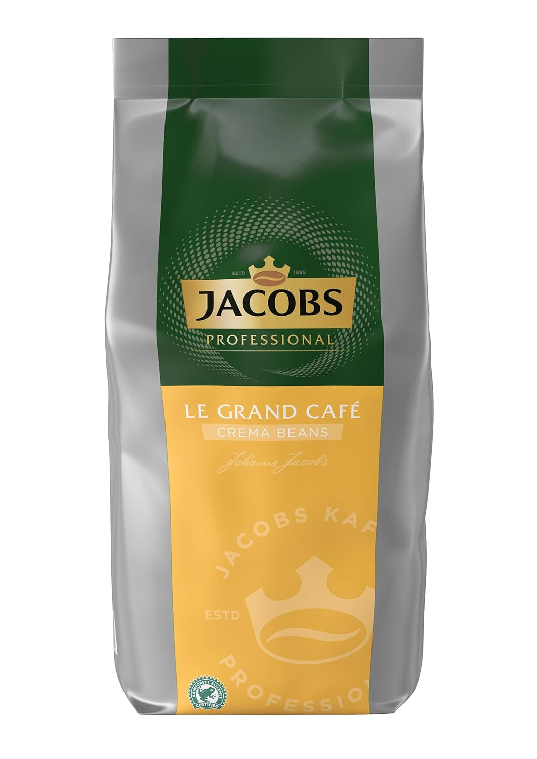 Zrnková káva Jacobs Professional Le Grand Café Crema, intenzita 2/5, celá zrnková káva, 1 kg