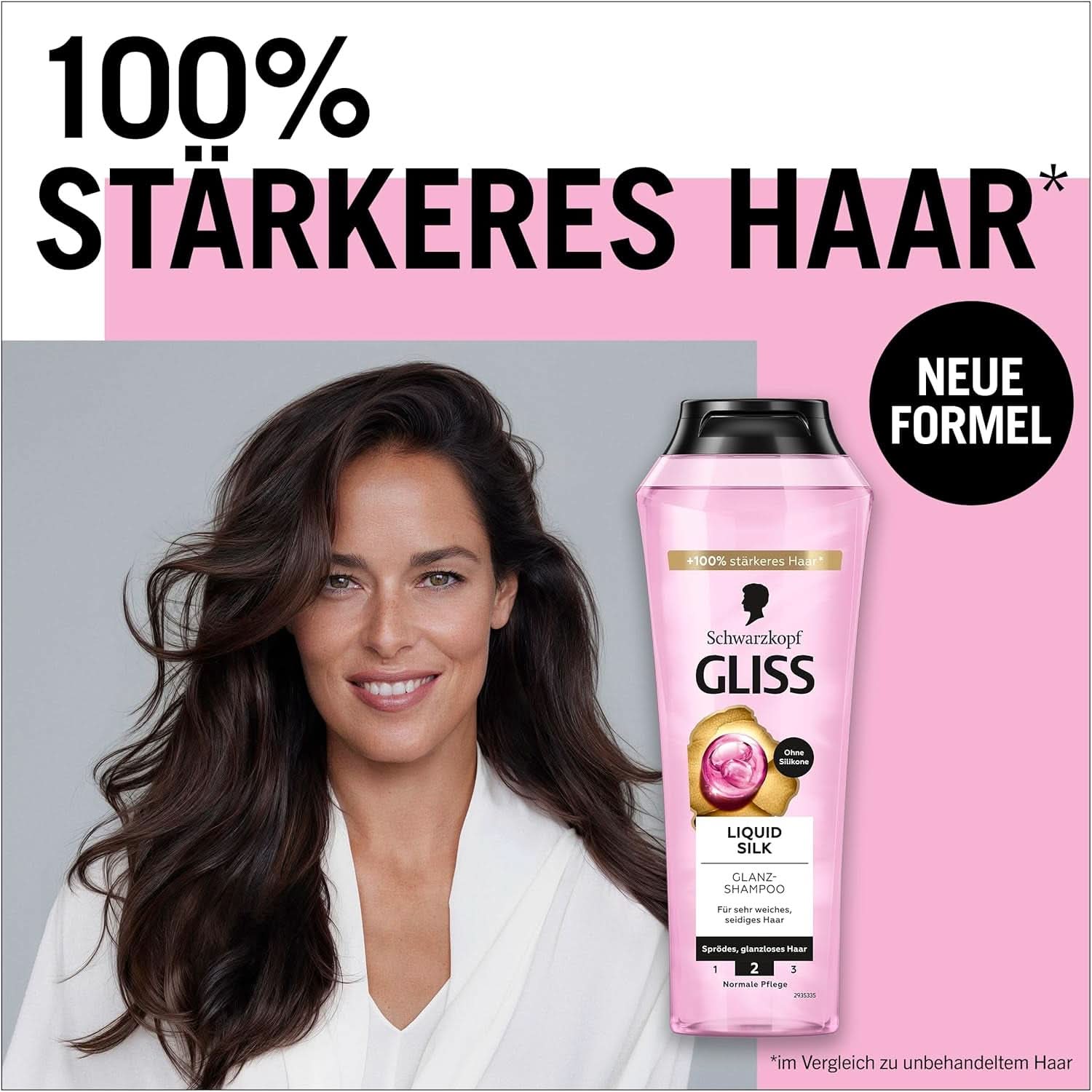 Gliss Shampoo Liquid Silk (250 ml), pro křehké a matné vlasy Sprcha a koupel Naty Shop