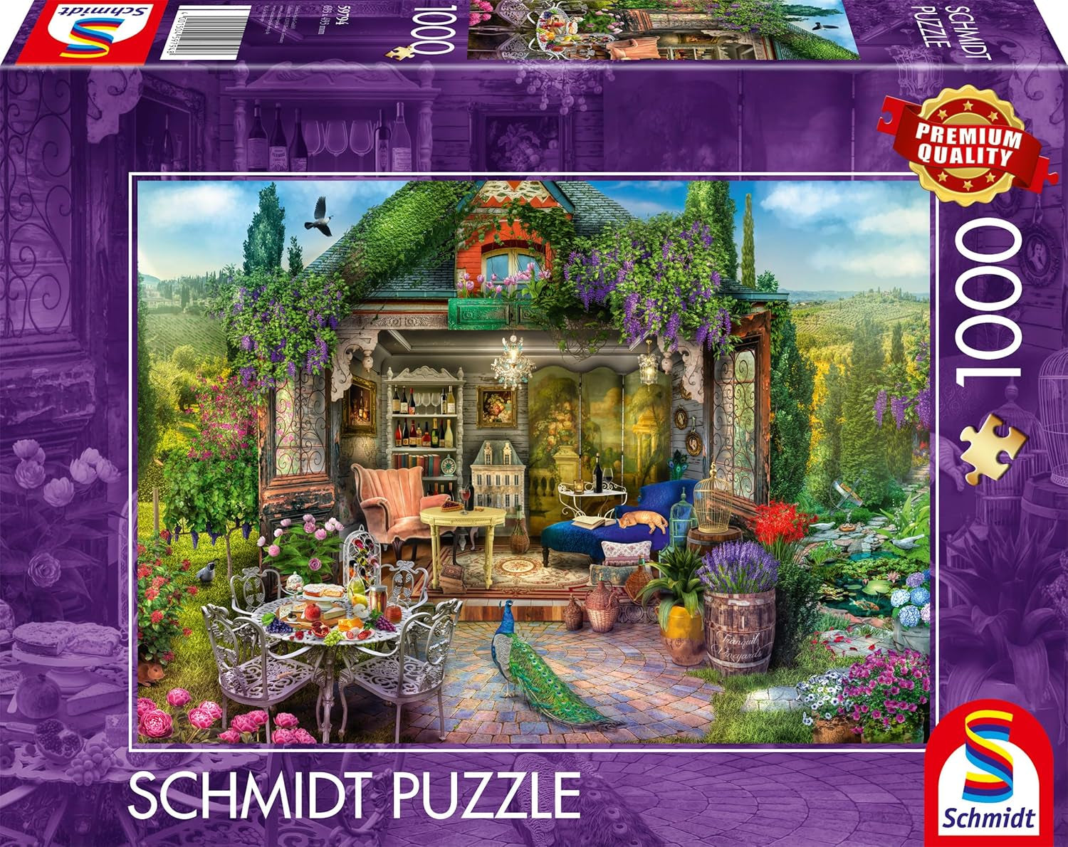 Schmidt Spiele 59794 Garden House in the Vineyards 1000dílná skládačka Naty Shop Výchozí název