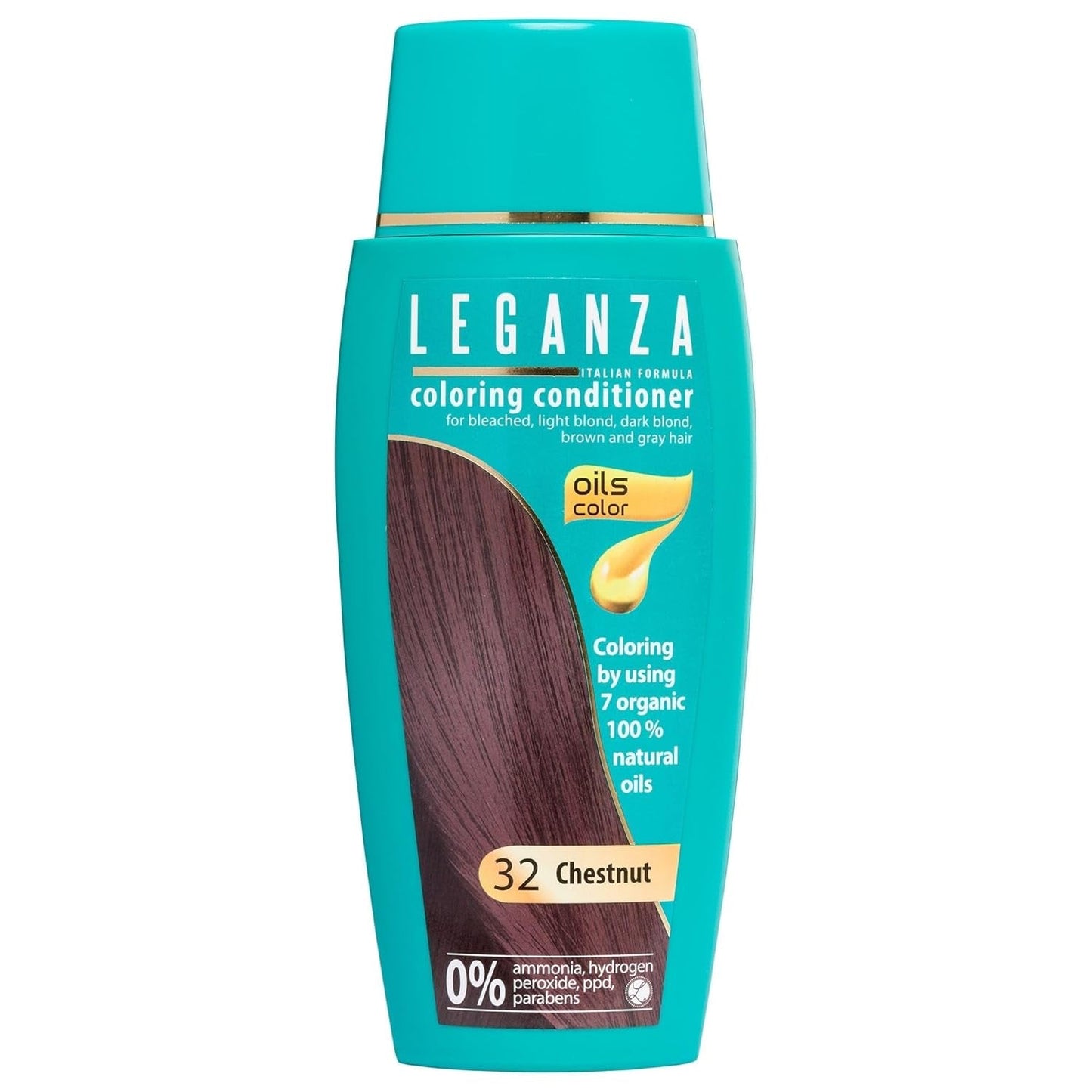 Leganza Natural Balm Hair Dye Color 71 Café Latte | Barva na vlasy bez amoniaku | Obohaceno o 7 přírodních olejů | 150 ml Barva na vlasy Naty Shop 32 Chesnut