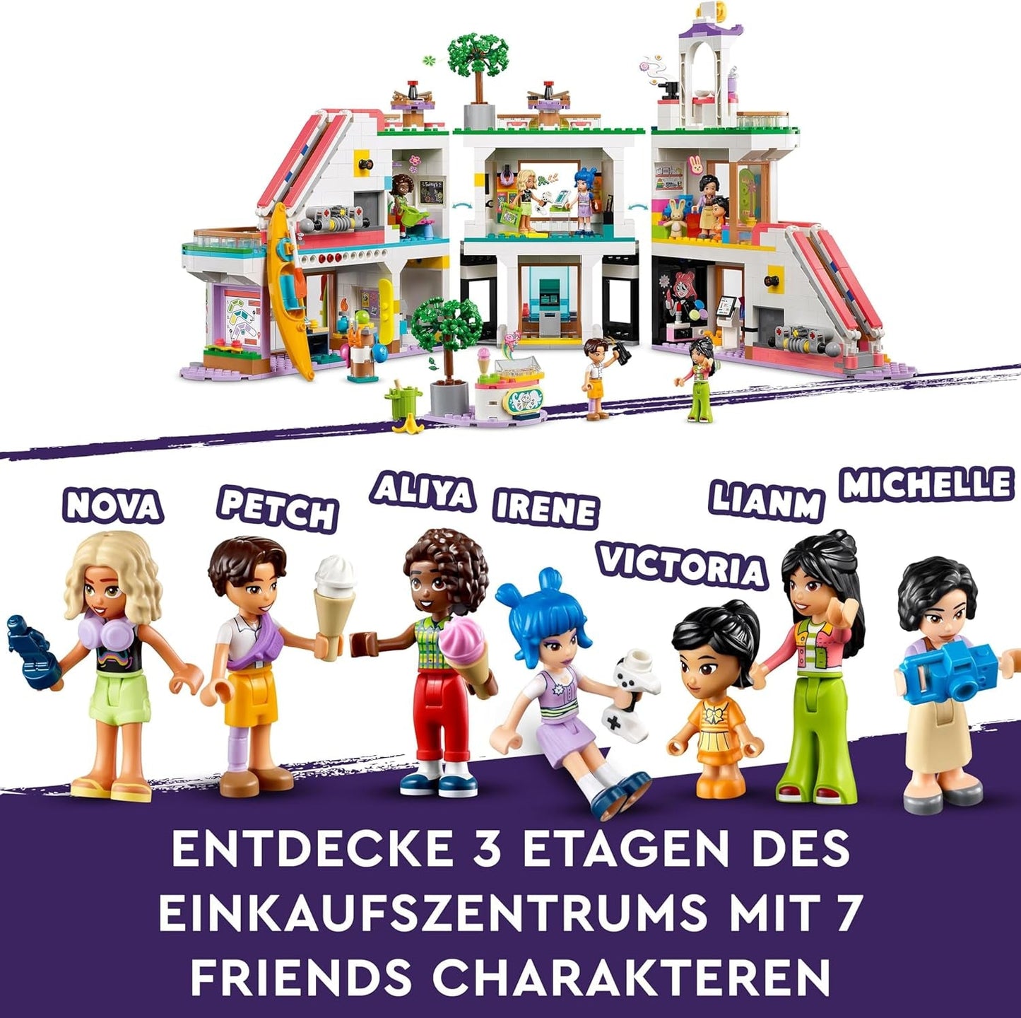 LEGO Store Friends Hračka domeček pro panenky Heartlake City pro dívky a chlapce Sada figurek podporuje sociálně-emocionální rozvoj dárek pro 8 let 42604 Stavebnice Besuche den LEGO-Store