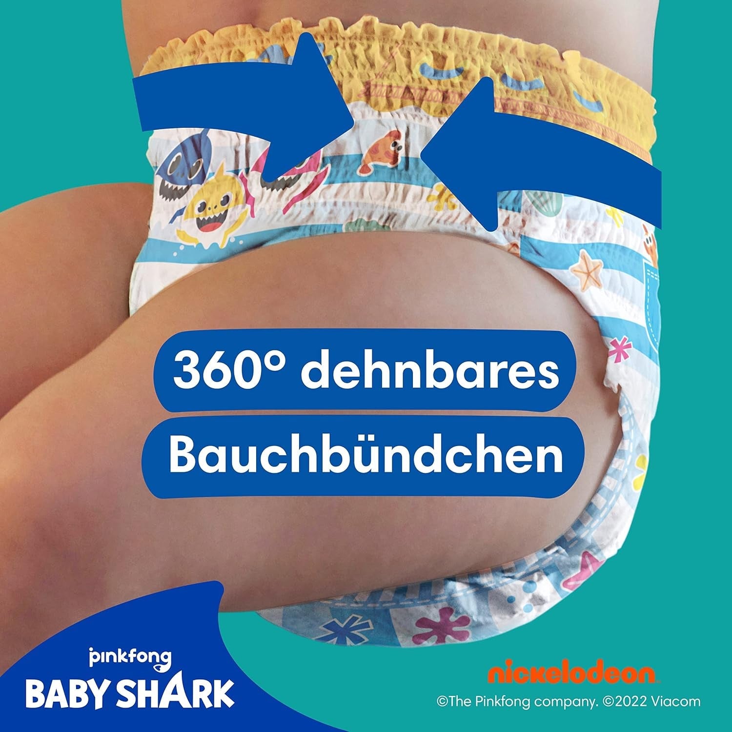 Jednorázové plenky Pampers Splashers Baby Shark Limited Edition 4-5, 11, 9kg-15kg, pro bezpečnou ochranu ve vodě