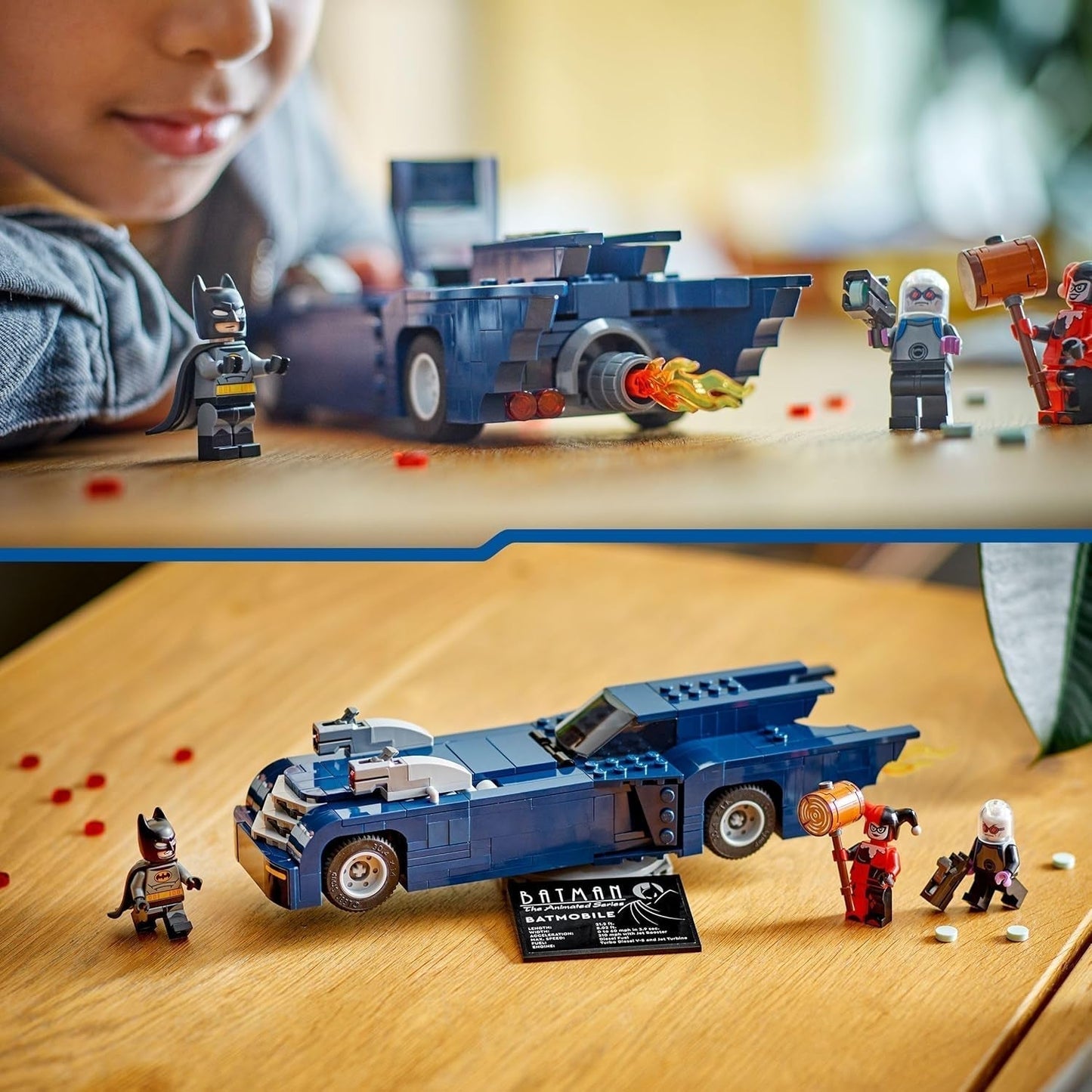 LEGO DC Batman: Batman v Batmobilu vs. Harley Quinn a Mr Freeze Kreslené autíčko pro děti Dárek pro chlapce a dívky 8 let 76274 Stavebnice Besuche den LEGO-Store