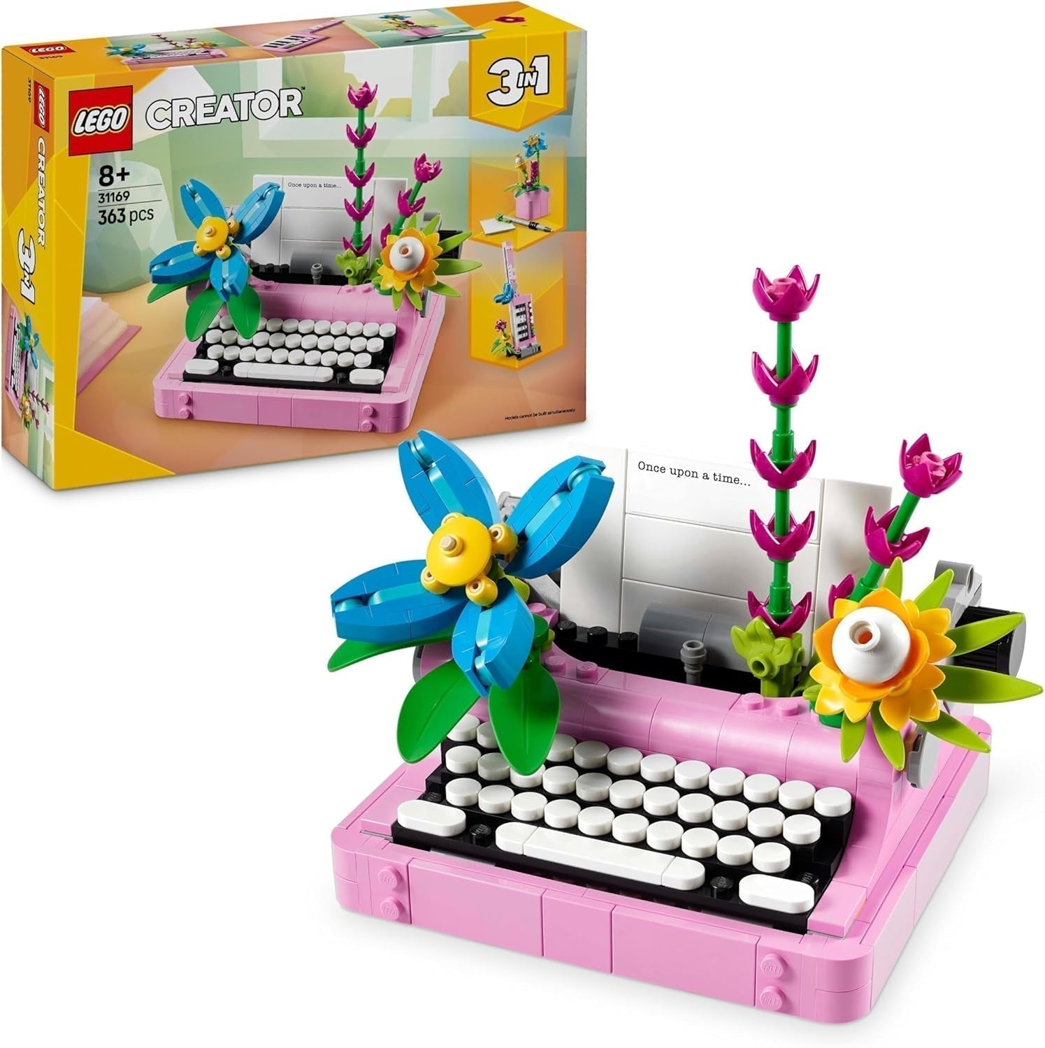LEGO Creator 3v1 psací stroj s květinami - přeměnitelná hračka na model Keytar nebo květináč se zápisníkem a perem - stavebnice - dárek pro dívky a chlapce od 8 let 31169 Stavebnice Besuche den LEGO-Store Výchozí název