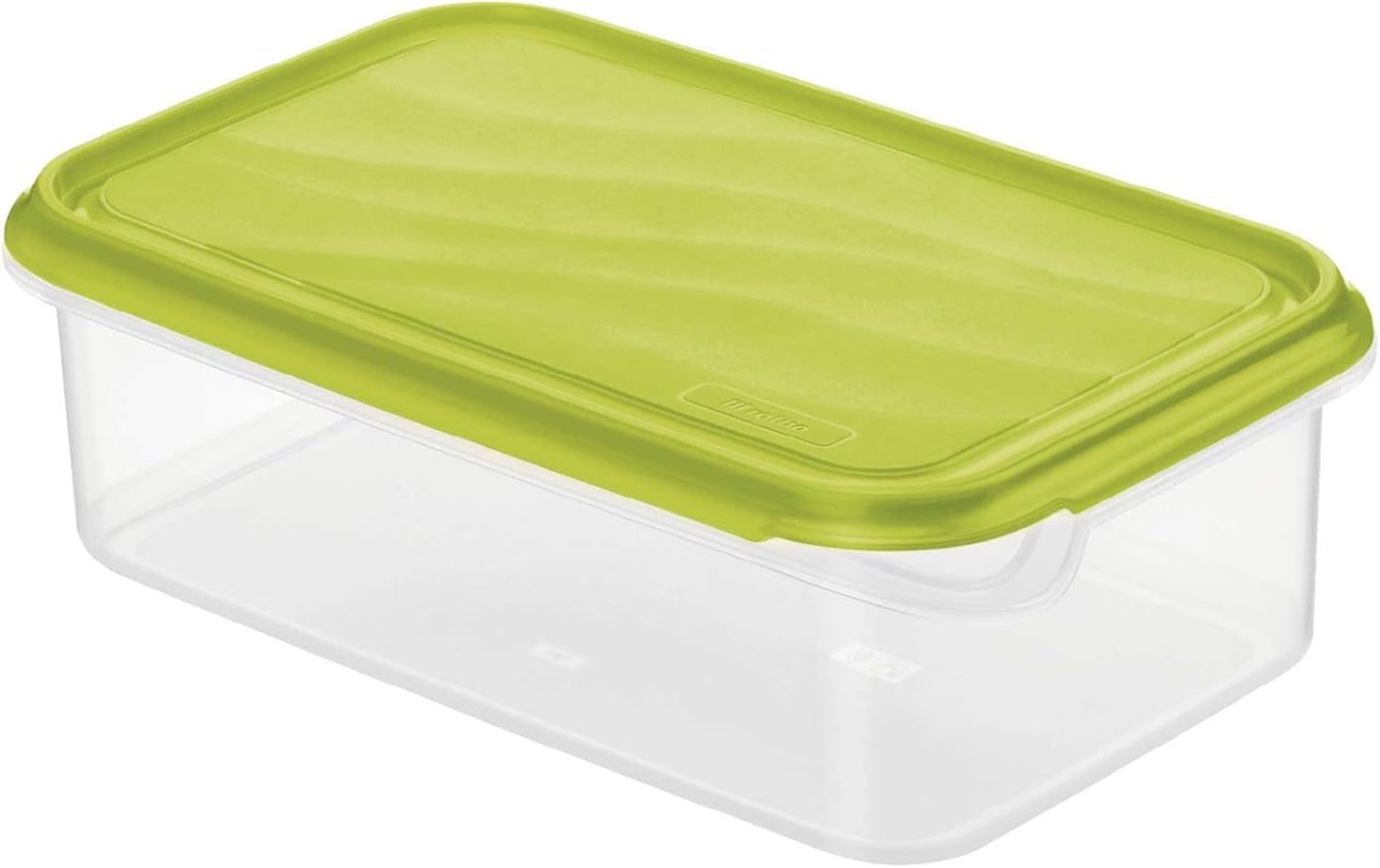 Rotho Rondo dóza na potraviny 1,5 l s víkem, plast bez BPA (PP), průhledná/zelená, 1,5 l (24,0 x 16,0 x 7,5 cm) Naty Shop dózy na potraviny 1,5 l