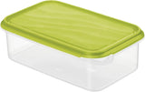 Rotho Rondo dóza na potraviny 1,5 l s víkem, plast bez BPA (PP), průhledná/zelená, 1,5 l (24,0 x 16,0 x 7,5 cm) Naty Shop dózy na potraviny 1,5 l