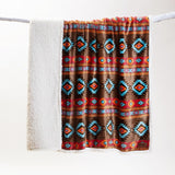 CARSTENS, INC. Wrangler Ultra Premium Throw Deka, Super měkká, Sherpa Fleece, Oversized, 137,2 x 172,7 cm, Southwest Horizon Beds and Deky Carstens, Inc.