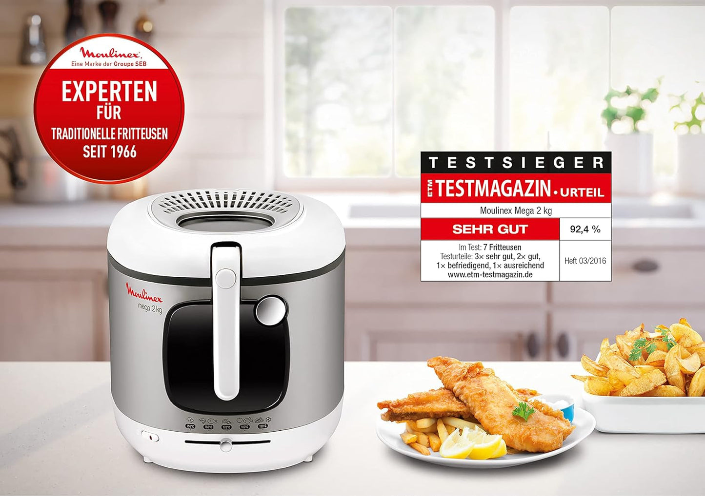 Fritéza AM4800 Mega 2Kg, olejová fritéza, pachový filtr, 1800 W Domácí spotřebiče Naty Shop