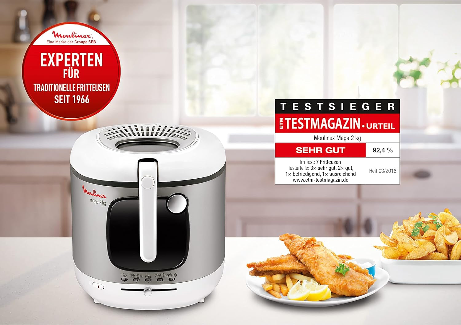 Fritéza AM4800 Mega 2Kg, olejová fritéza, pachový filtr, 1800 W Domácí spotřebiče Naty Shop