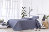 Přehoz Todocama Fine Boutique s motivem piké, na jaro, léto, podzim a zimu, 100% super měkké mikrovlákno, multifunkční deka, 140/150/160-250 X 260 cm, světle šedá Postele a přikrývky Besuche den Todocama-Store Modrá / Šedá 180 X 260 Cm