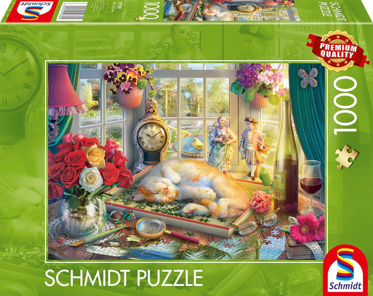 Schmidt Spiele 59789 Puzzle čas s kočkou, skládačka 1000 dílků Puzzle Naty Shop Výchozí název