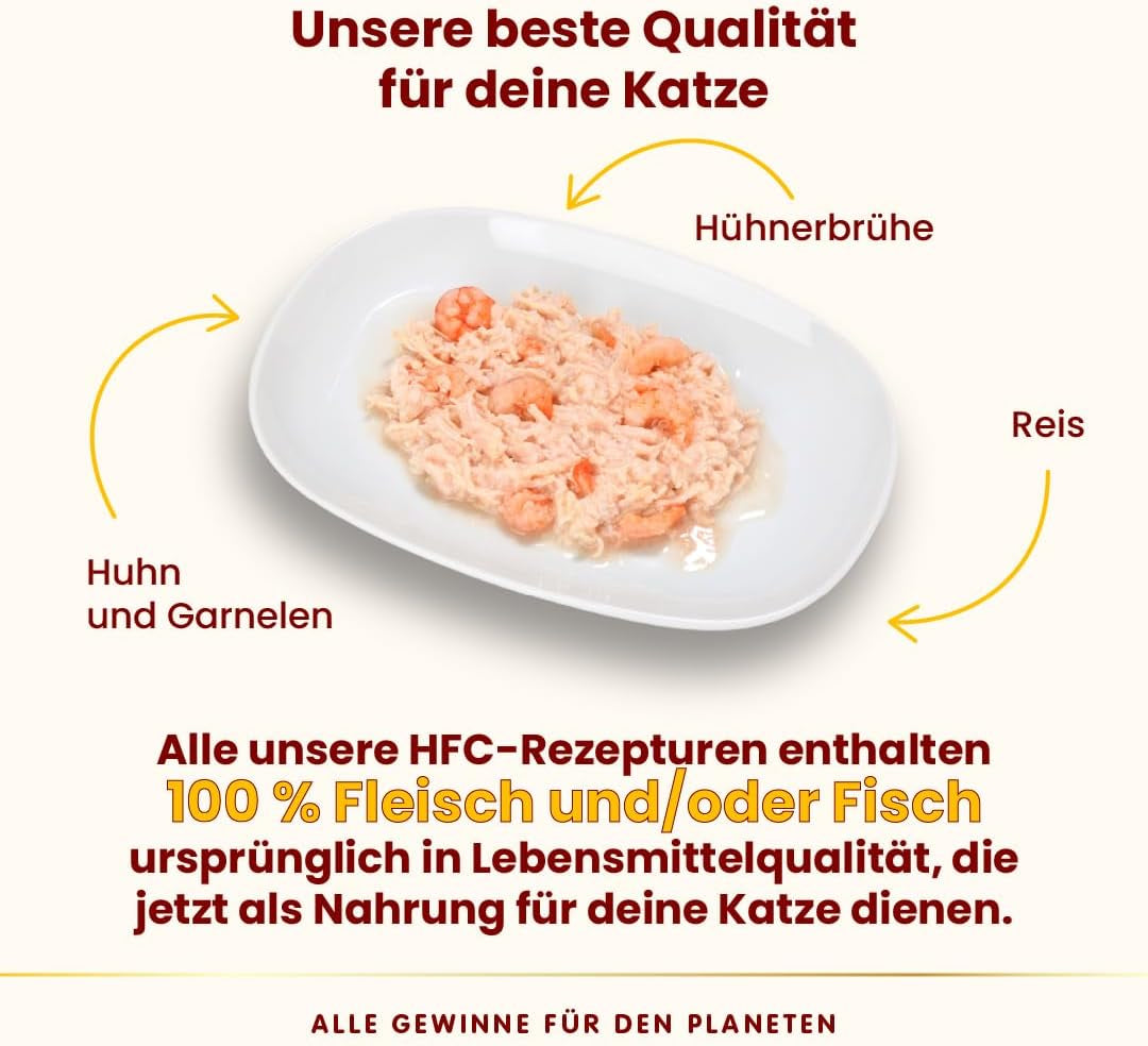 Almo Nature HFC Natural mokré krmivo pro kočky - Různé receptury s kuřecím masem - 6 x 70 g