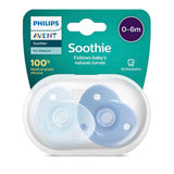 Philips AVENT Soothie - dudlík bez BPA pro děti ve věku 0-6 měsíců, modrá/světle modrá (model SCF099/21)