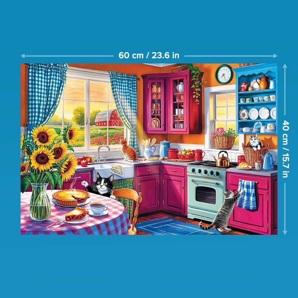Trefl - Easypiece Puzzle: Ráno v kuchyni - 300 dílků - Velké dílky, Snadné puzzle, pro dospělé a děti 10+ Puzzle Naty Shop
