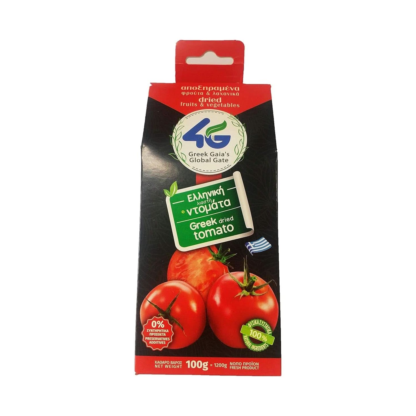 Sušená řecká rajčata, balení 2 x 100 gramů dehydratovaných produktů Naty Shop