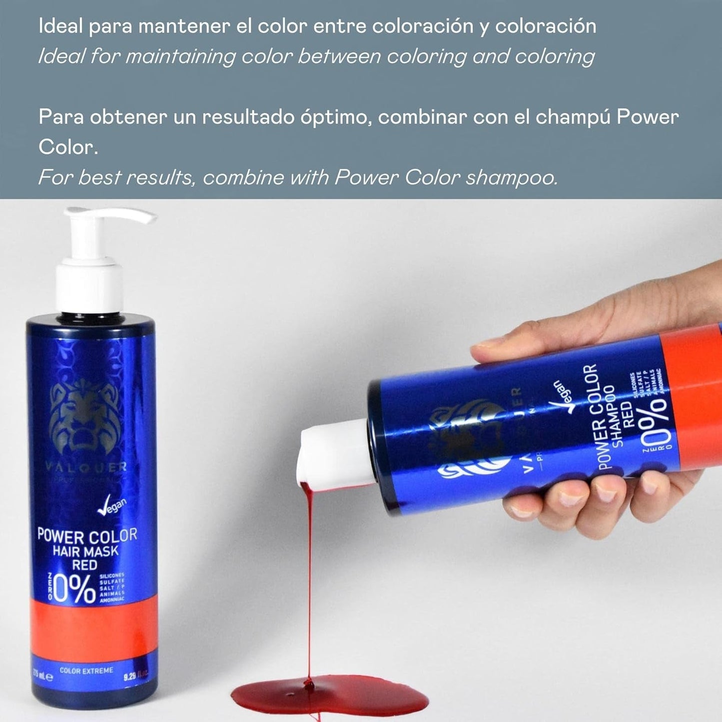 Valquer Professional Mask Power Color barvené vlasy. Zesilovač barvy vlasů bez veganů a sulfátů (zlaté blond vlasy) - 275 ml Naty Shop vlasová maska