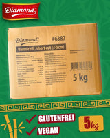 DIAMANTOVÉ skleněné nudle, krátké skleněné nudle z mungo fazolového škrobu, přirozeně veganské a bez lepku - 1 x 5 kg