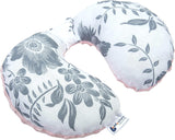 Medi Partners Baby Neck Polštář Neck Support 100% Bavlna / Minky Dětský Neck Polštář do kočárku Cestování Cestování Spánek Polštář Snooze Roll (REH s šedou Minky) Krční ortopedické polštářky Naty Shop Berry s Pink Minky