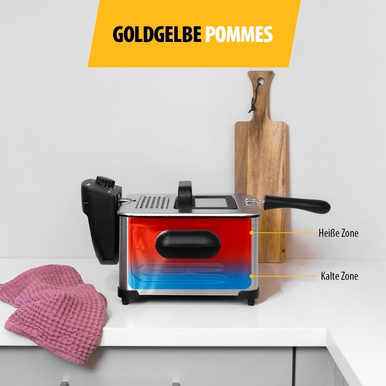Fritéza Tristar, 1 velký koš a 2 malé koše, nastavitelný termostat, chladicí zóna, 5 litrů, 2000 W, FR-6949 Appliances Naty Shop