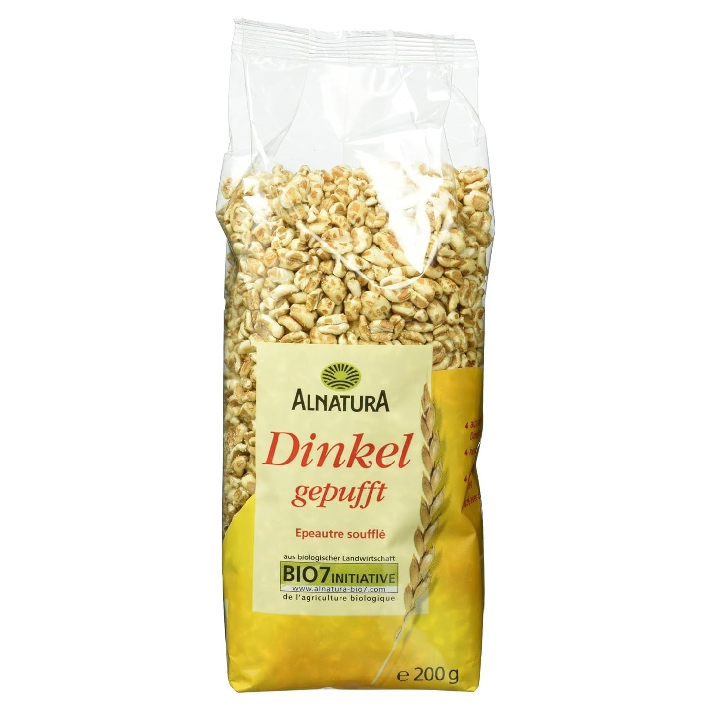 Bio Dinkel Gepuft, 200 G Cereálie Naty Shop 200 G (1 Er Pack)