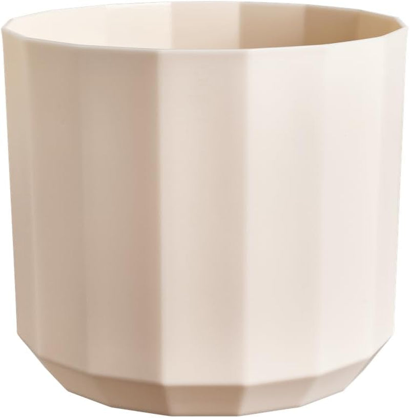 Kulatý hrnec elho Facet 23cm - pro vnitřní použití - 100% recyklovaný plast - Ø 22,7 x V 20,4 cm - Růžová/Mandlově růžová