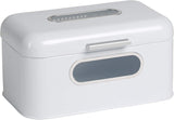 ECHTWERK Retro kovový košík na chléb s okénkem a víkem, sada 3 stylových úložných boxů, objem 1,4 l, červené boxy na potraviny Naty Shop White S Single