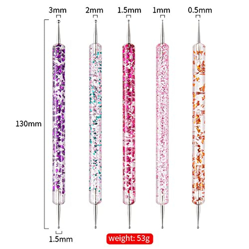 Sada nail Art Pinsel Pinsel, 20ks Nageldesign Malerei Pinsel, Professionelle Nail Art Design Pinsel, Nail Fine Liner Pinsel, růžová