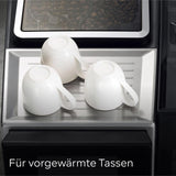 Siemens EQ700 plně automatický kávovar na espresso, velká barevná TFT obrazovka, 36 teplých a studených nápojů, studené vaření, funkce 2 šálků, ovládání aplikací, automatický čisticí systém, černá nerezová ocel, TQ717D03
