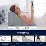 Polštář na čtení do postele a na pohovku - Polštář z peří z paměťové pěny - Ergonomický polštář na opěradlo - Perfektní pro podepření zad při odpočinku, hraní, čtení nebo sledování televize - Široký