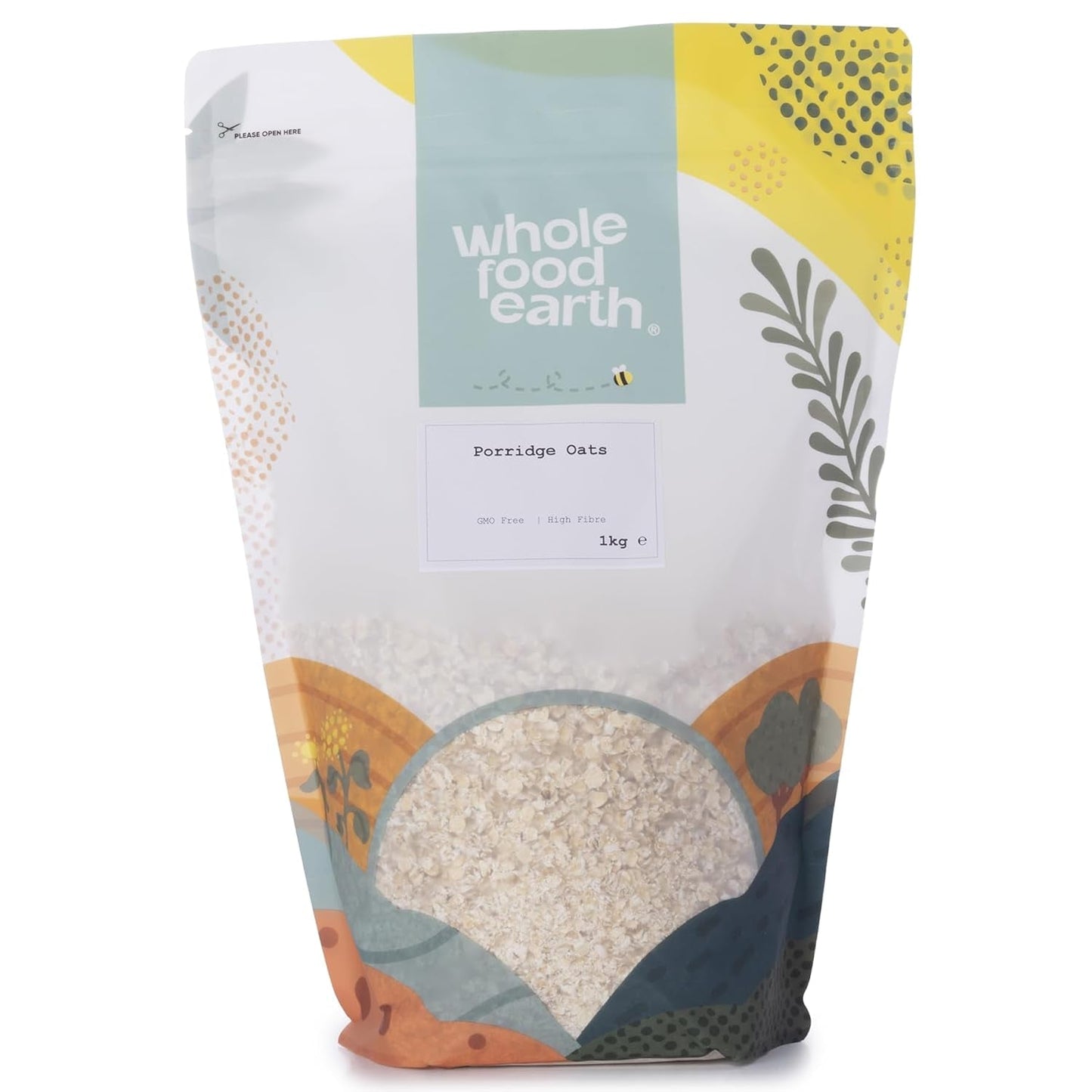 Wholefood Earth - BIO ovesná kaše 3 kg | Bez GMO | Vegan | Bohaté na vlákninu