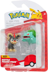 Pokémon PKW3583 - Balíček bitevních figurek - Leufeo & Bisasam, oficiální detailní figurky, každá 5 cm Akční figurky Naty Shop