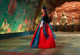 BARBIE Lunární novoroční loutka - Sammelfigur s tradičním Hanfu-Robe und chinesischen Drucken, inspirovaná Dunhuang-Höhlenmalereien, včetně Puppenständer und Echtheitszertifikat, HJX35