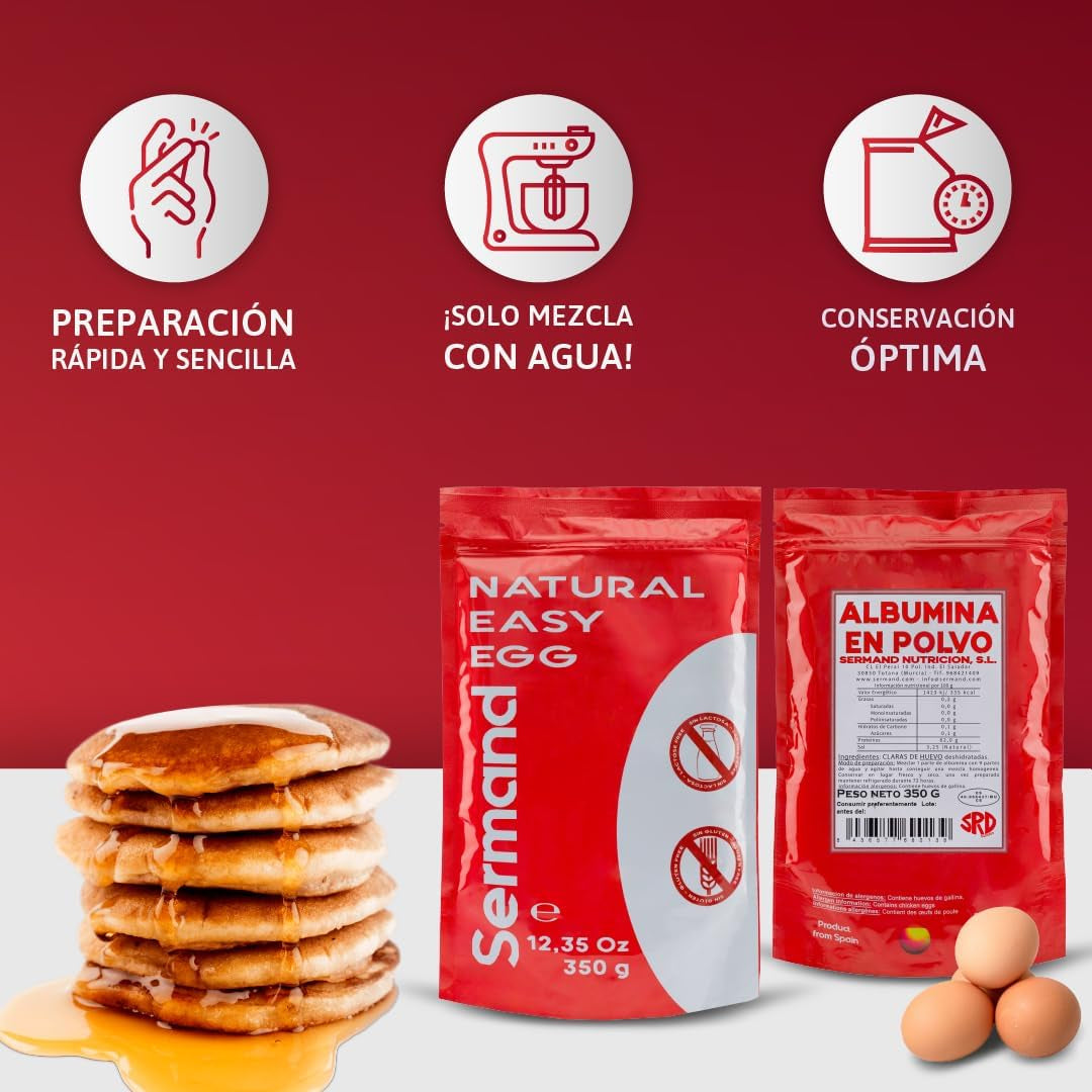 Eiklarpulver (350 g) | Getrocknetes Eiklar Pulver | Eialbumin für Backen & Kochen | Ohne Zusatzstoffe | Laktosefrei | Zip-Beutel Verpackung