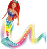 Simba 105733656 - Sparkling Mořská panenka Steffi Love (39 cm) - Svítící mořská panna měnící barvu Luminous Rainbow Vodotěsná hračka pro děti od 3 let