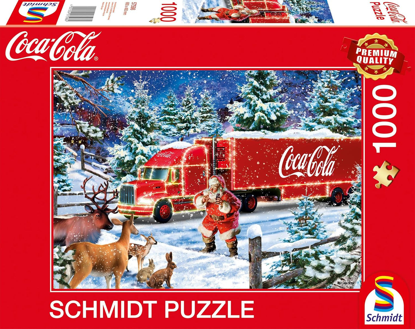 Schmidt Spiele 57598 Coca Cola Vánoční kamion 1000dílné puzzle Naty Shop Výchozí název