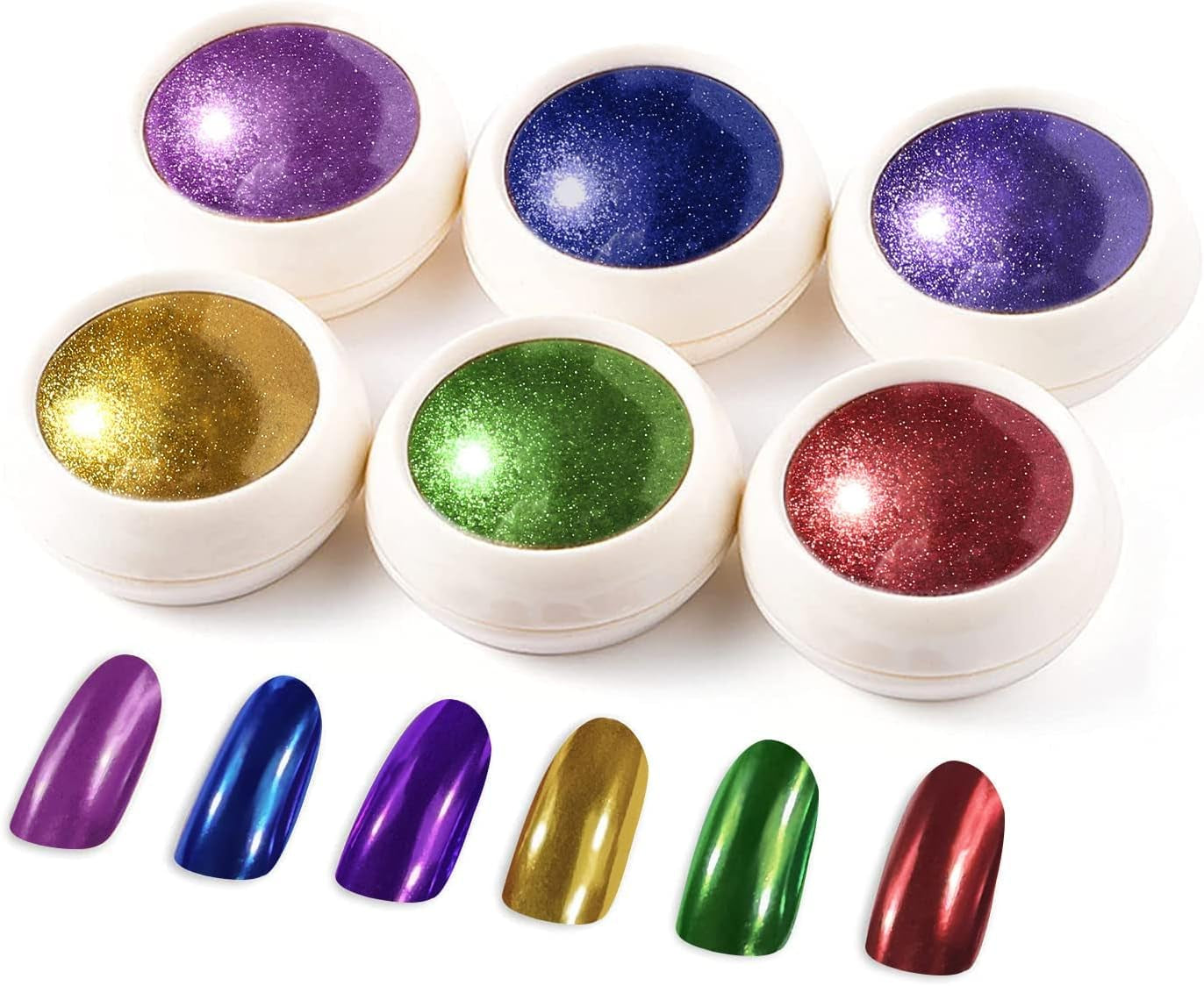 BISHENGYF Rose Gold Chrome Nail PowderNeue Upgrade Grosse Kapazitä Chrom PulverSuper-Spiegeleffekt Metall Mirror Chrome Powder – Neon Glassy Pearl Effect Glitter Nagelkunst Pulver Für DIY Salon