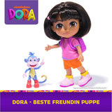 DORA - Best Friend Panenka - velikost 22 cm, s česanými vlásky, brašnou a opičími botami, známá z oblíbeného televizního seriálu, pro děti od 3 let