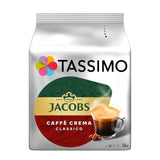 Tassimo Kapseln Jacobs Caffè Crema Classico, 5 x 16 polštářků, 80 kávových kapslí