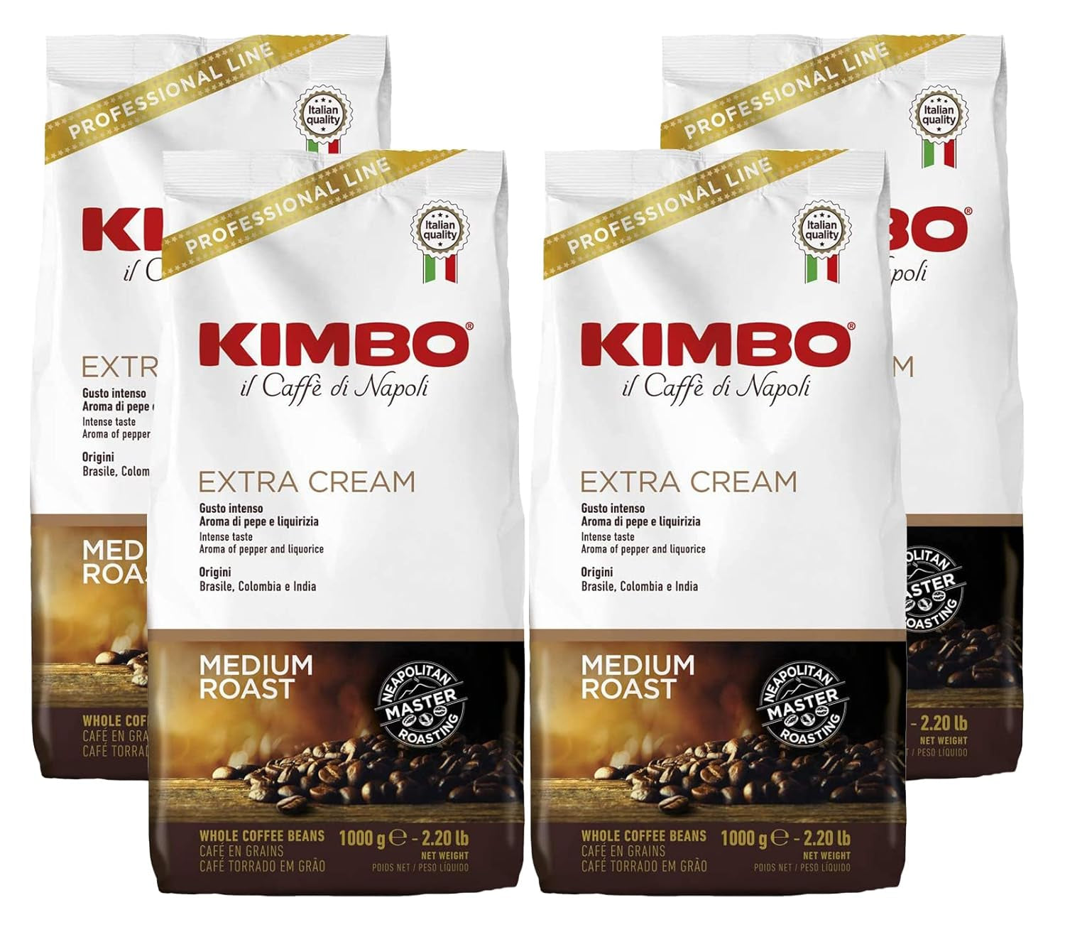 Káva espresso, extra smetana, 4 kávová zrna x 1 kg