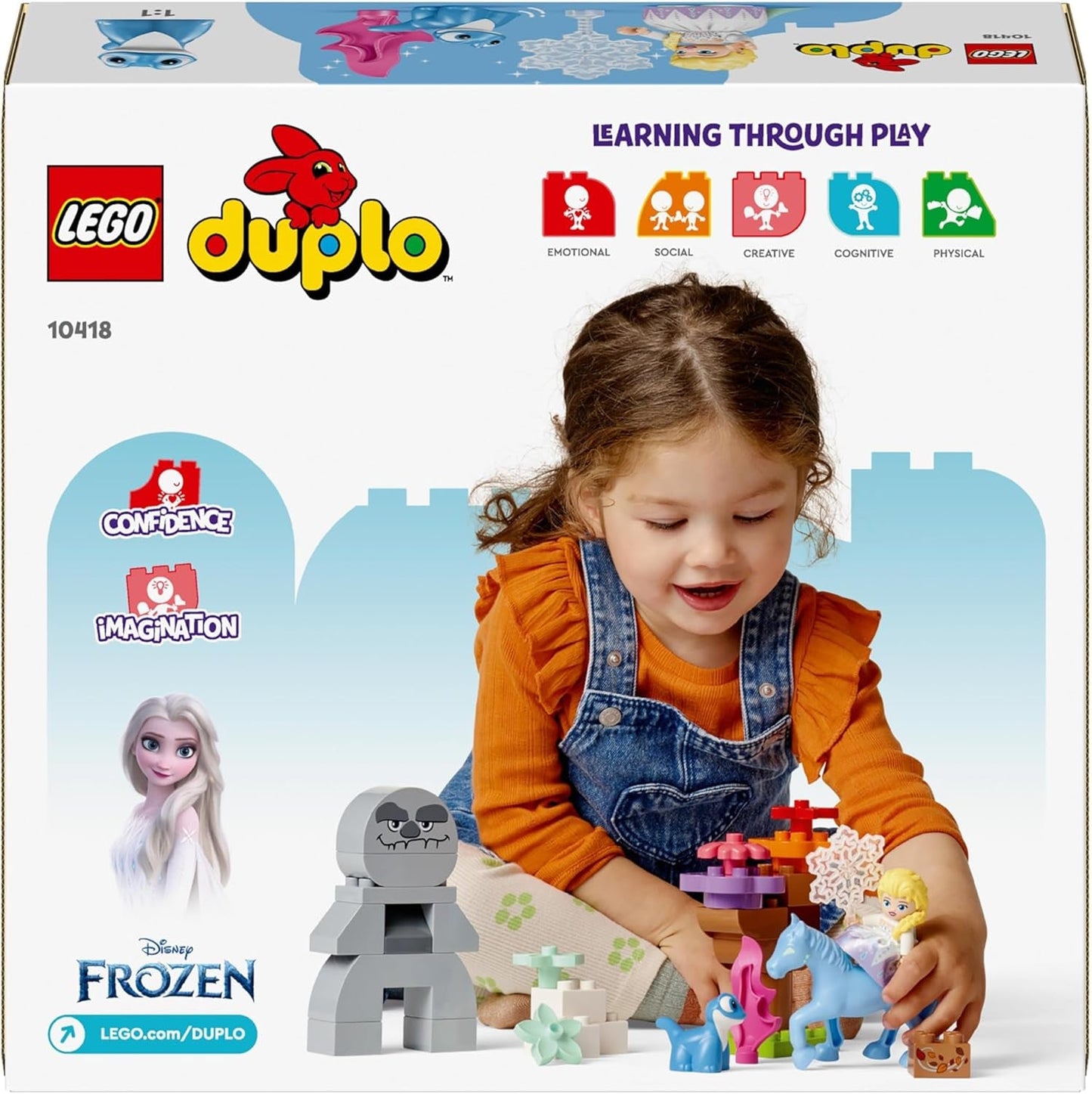 LEGO DUPLO | Disney ELSA a Bruni v kouzelném lese, figurky ledové královny 4 pro 2 roky, předškolní dárek pro dívky a chlapce od 2 let, na základě Frozen 2 10418 stavebnic Beuche den LEGO-Store