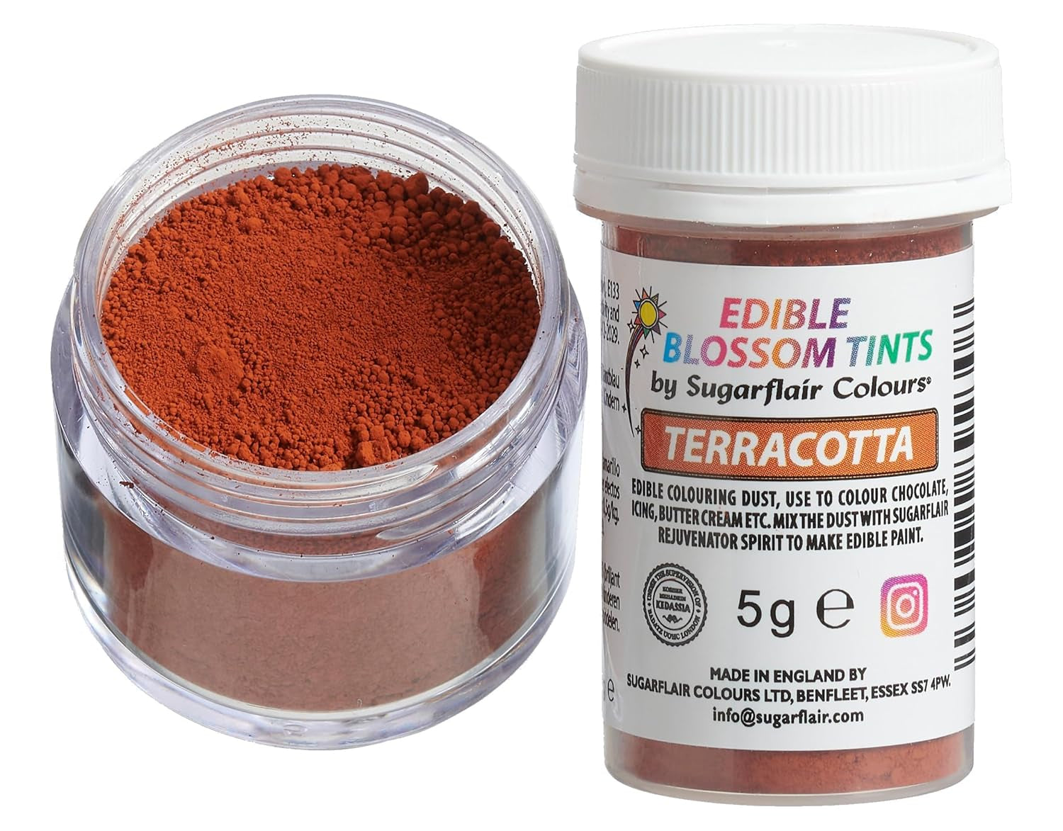 Sugarflair Blossom Tint Dust Terracotta Food Coloring Powder - Potravinářský prášek pro ozdoby dortů, fondán, polevu, čokoládu, máslový krém, makronky a další - 5G