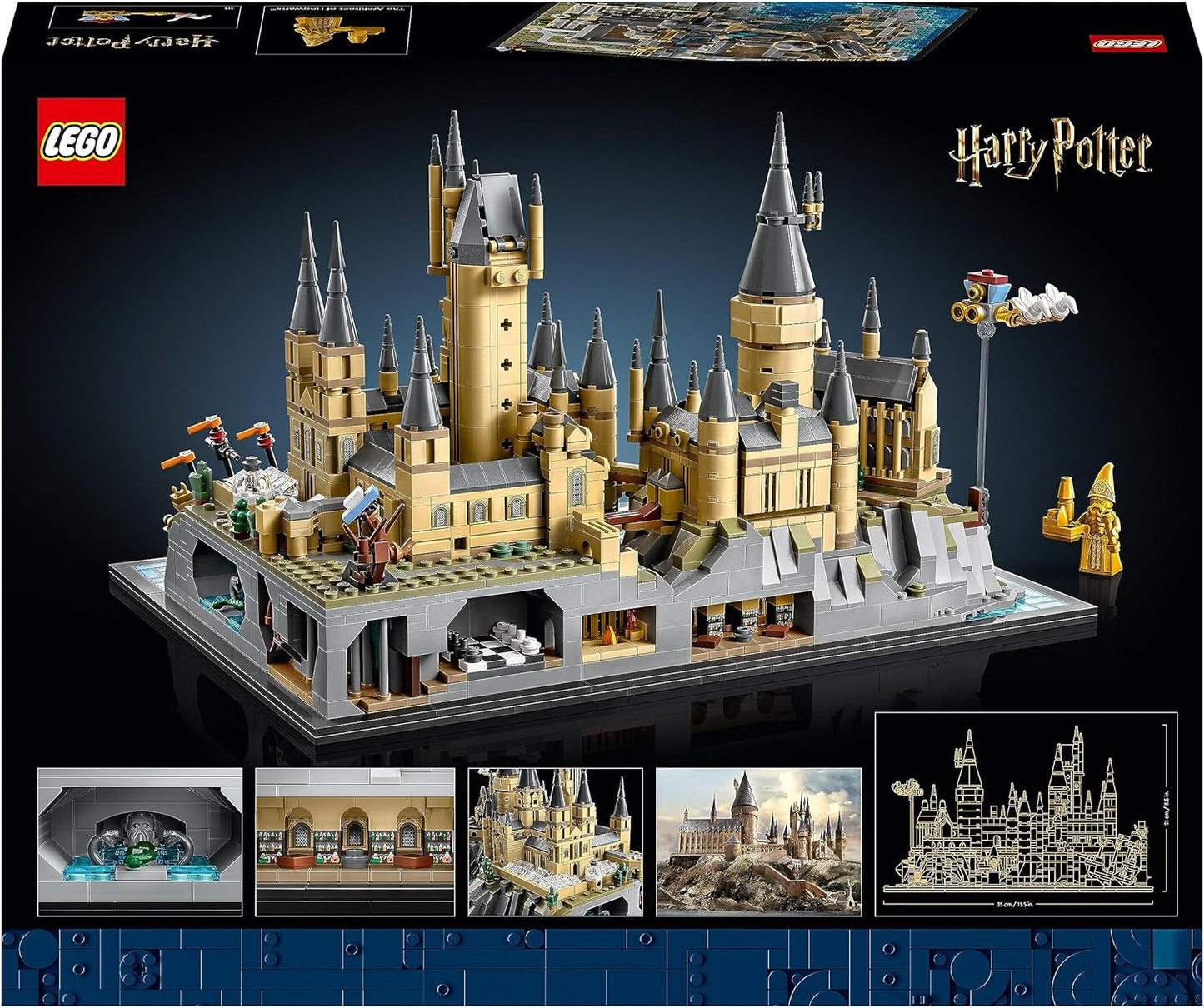 Bradavický hrad LEGO Harry Potter s hradními křídly - sbírka pro dospělé obsahující hlavní věž a astronomickou věž, Tajemnou komnatu a minifigurku architekta - dárek pro ženy - 76419 Stavebnice Besuche den LEGO-Store
