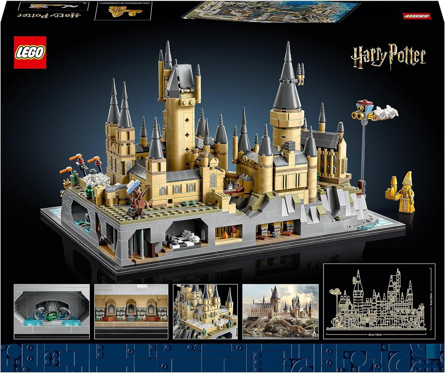 Bradavický hrad LEGO Harry Potter s hradními křídly - sbírka pro dospělé obsahující hlavní věž a astronomickou věž, Tajemnou komnatu a minifigurku architekta - dárek pro ženy - 76419 Stavebnice Besuche den LEGO-Store