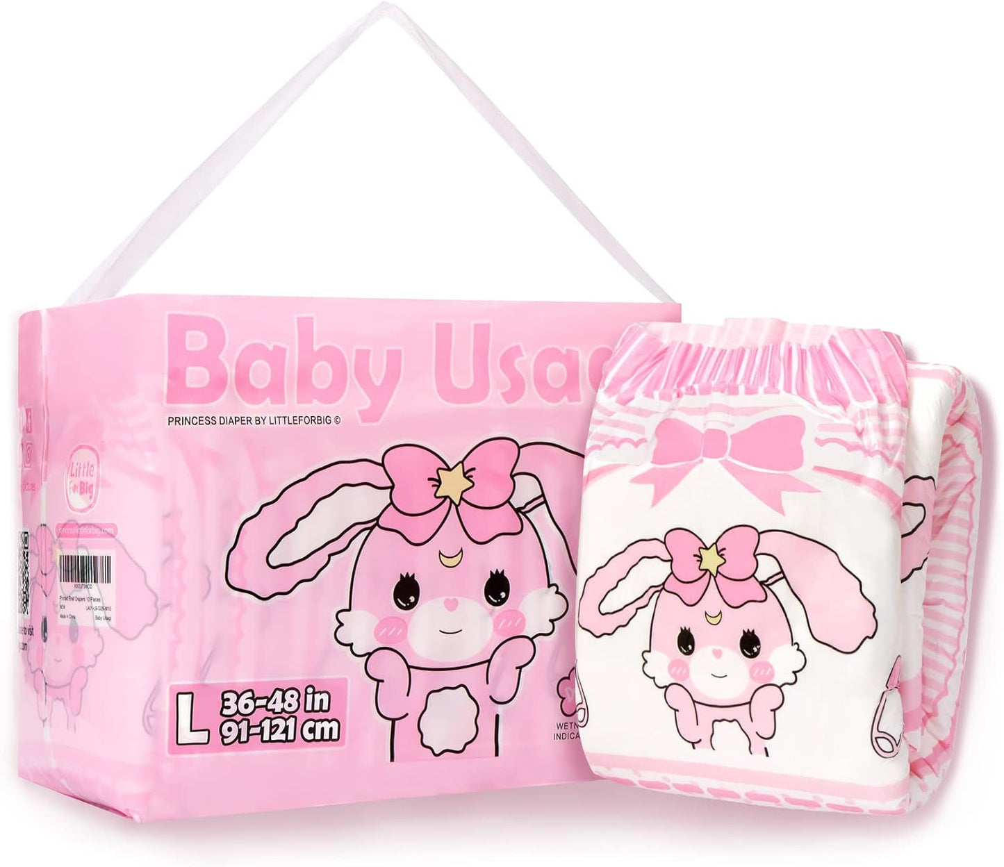 Pleny s potiskem pro dospělé 5500-5800 ml, 10 kusů - Baby Usagi (XL)