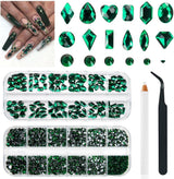 2630ks AB Crystal šumivé kameny na nehty, 120 12 typů Velké šumivé kameny + 2510 6 velikostí Kulaté skleněné kamínky K9 na nehty, kamínky, vzory na nehty, kouzla na nehty pro Face Art